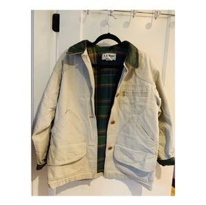 Vintage L.L. Bean Tan Canvas Barn Jacket